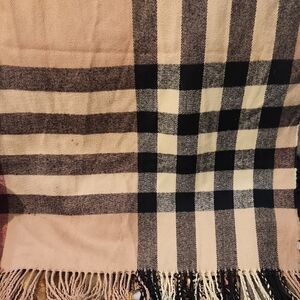 Plaid Fringe Scarf